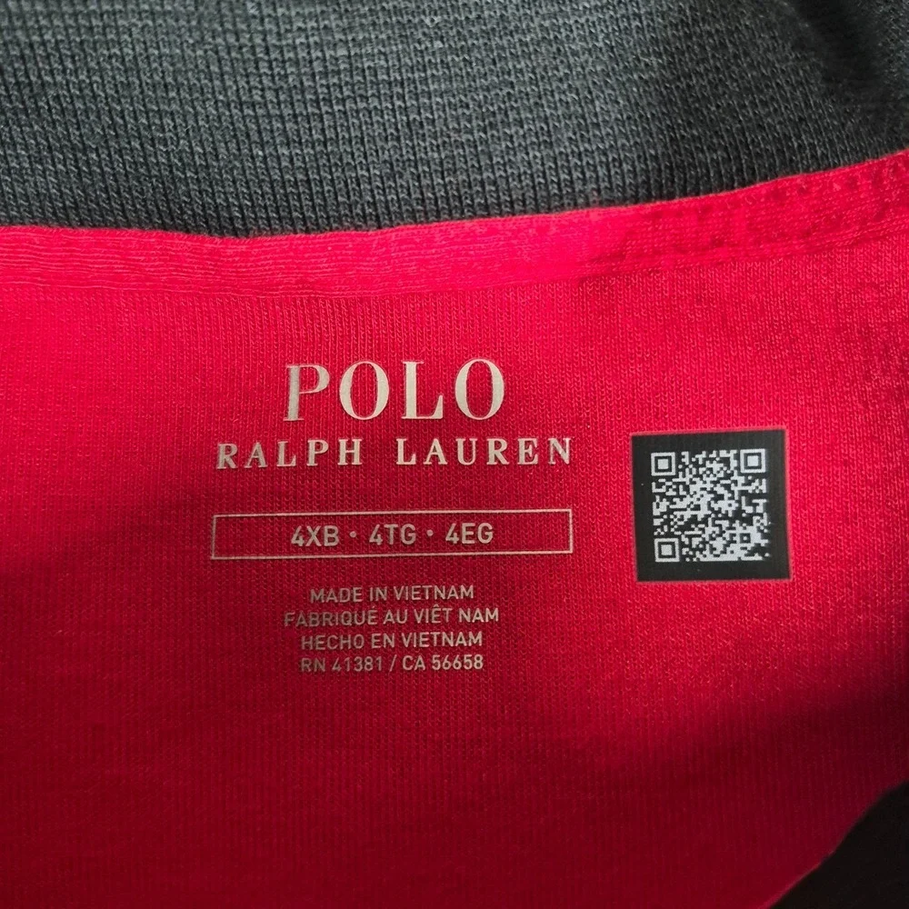 Polo Ralph Lauren Quarter Snap Jacket Men's 4XB Red Pullover Comfort Golf‎ NWOT